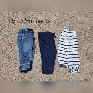 Stylish Kids Bottoms Set - Blue, Navy, and White Striped